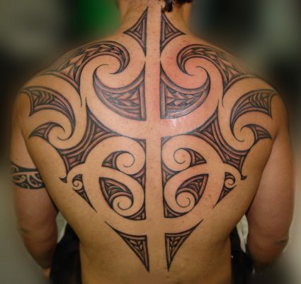 Maori Back Tattoo